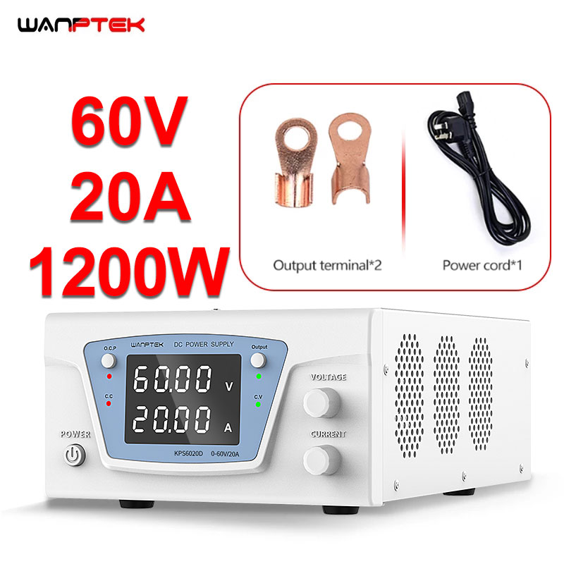 High Power 60V 20A Bench Power Supply - Wanptek Lab DC Power Supply Dapat