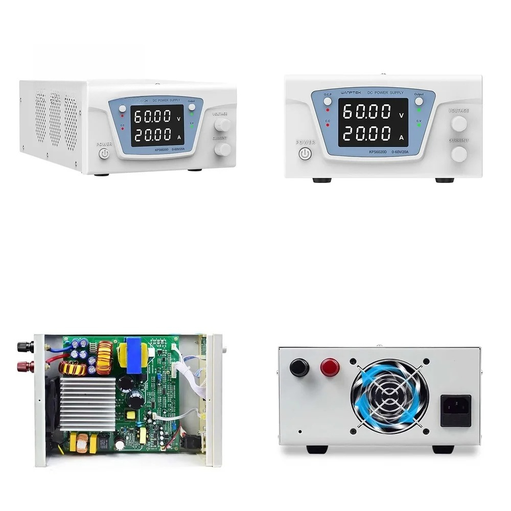 High Power 60V 20A Bench Power Supply - Catu Daya DC Layar Ganda LED