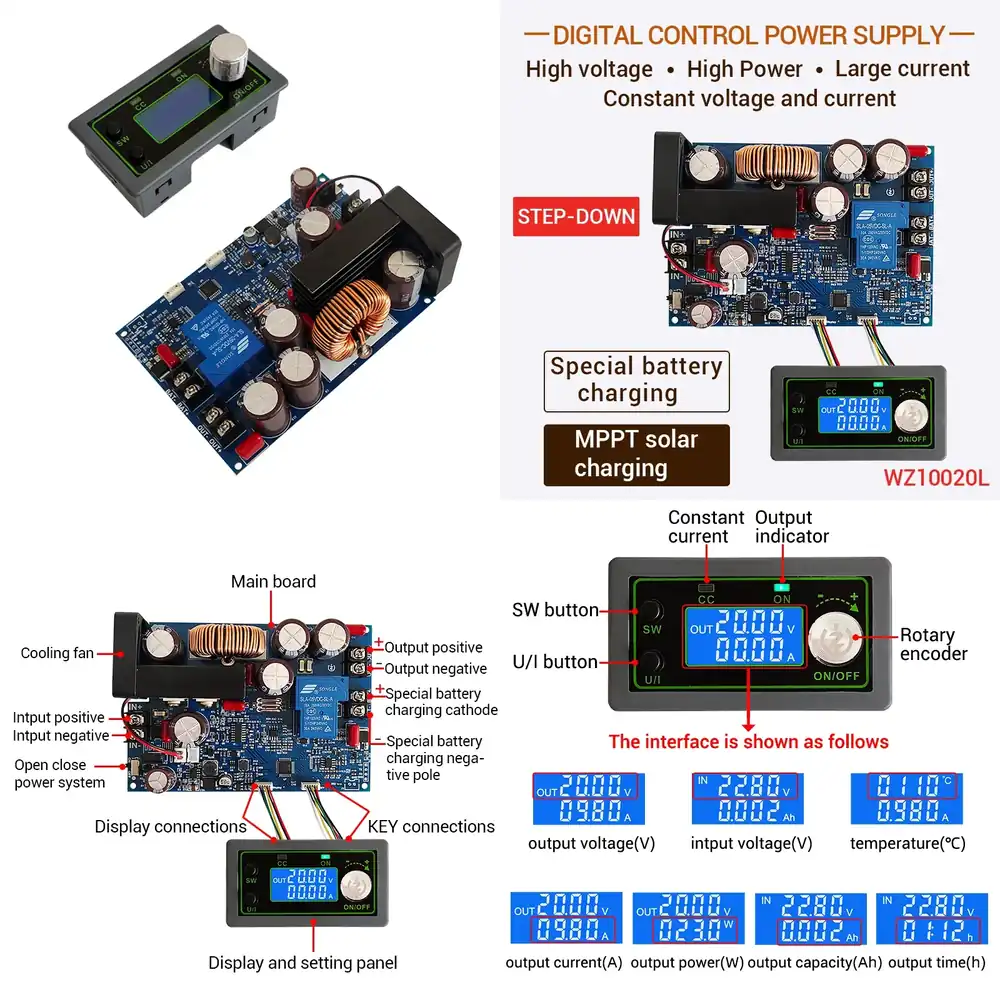 Step Down Dc Power Supply Module 1000W - Modul DC Buck 100V 1000W Tegangan