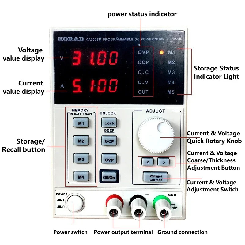30V 60V 2A 3A 5A 10A Catu Daya - Programmable Dc Power Supply 60V 10A ulasan dan harga