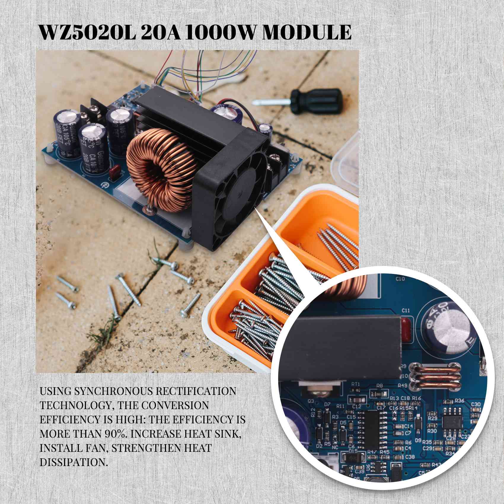 Modul Konverter DC-DC Buck WZ5 - Step Down Dc Power Supply Module 1000W ulasan dan harga