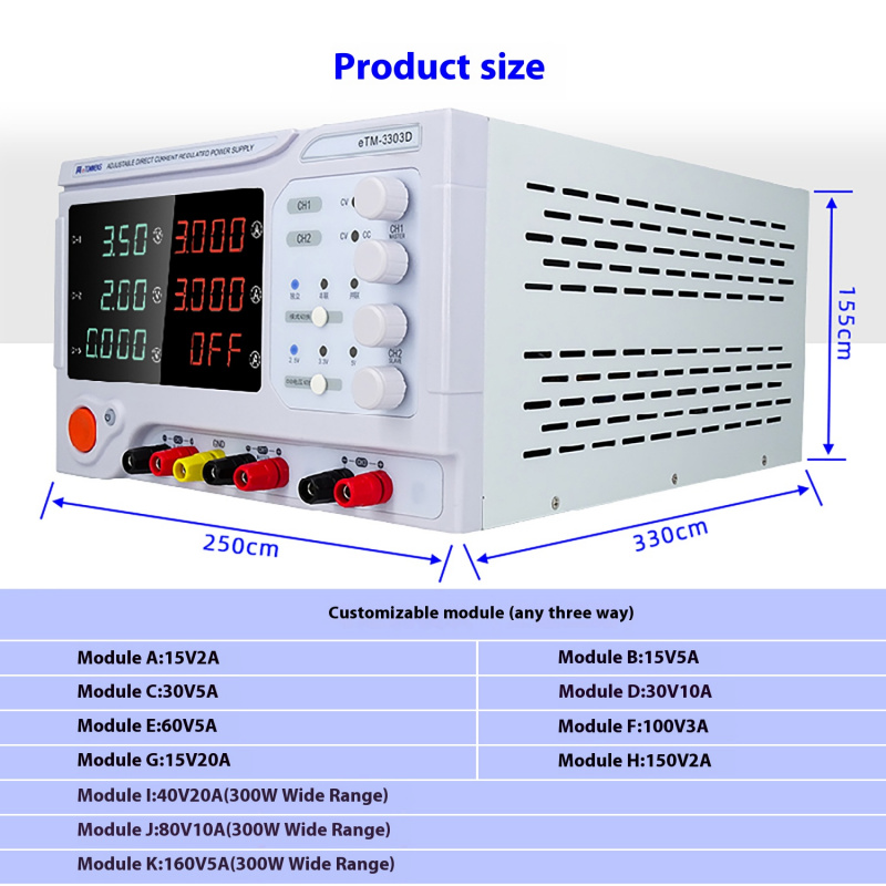 Catu Daya Linear Desktop 4-Dig - Dual Channel Linear Power Supply 30V 5A ulasan dan harga
